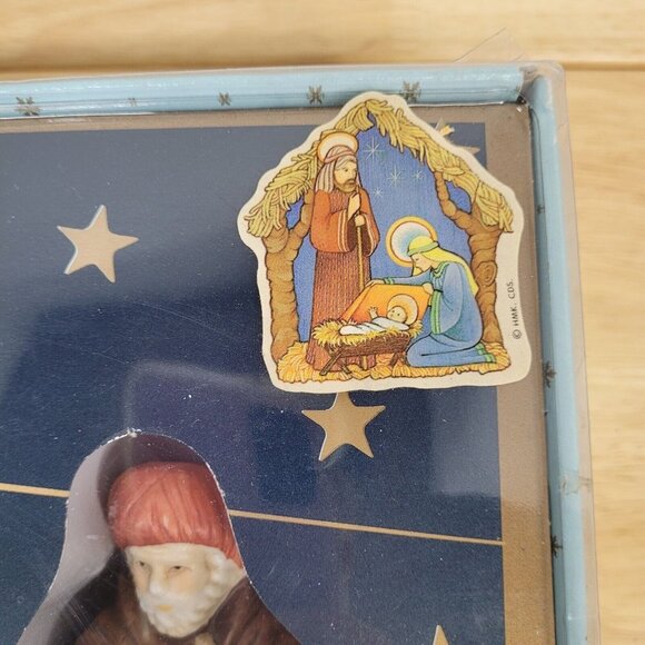 Vintage Hallmark Large Porcelain Ceramic Christmas Nativity Set 10 Piece Nice - Picture 2 of 16